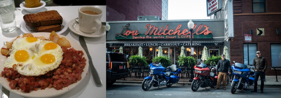 Lou Mitchell's Restaurant off Route 66 in Chicago, IL